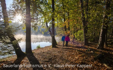 Wanderer am Hevebecken